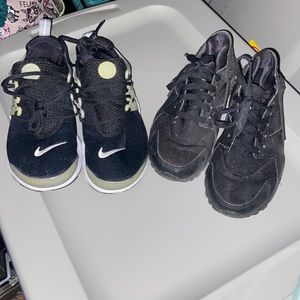 2 pair of Nike tennis shoes size 4 youth